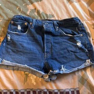 Denim Distressed Women's Shorts